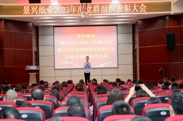 统一思想 坚定信心 | JDB电子纸业召开第七届九次职工代表大会暨2023年度党群组织赞美大会及降本增效带头大会