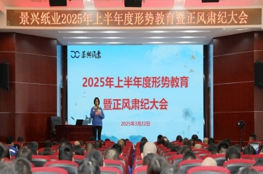 正视局势 破局前行 | JDB电子纸业2025年上半年度局势教育暨正风肃纪大会隆沉召开
